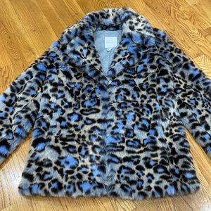 Faux Fur Leopard Jacket XS